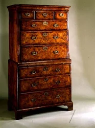 Queen Anne tallboy, ca. 1710 (valnøtt)